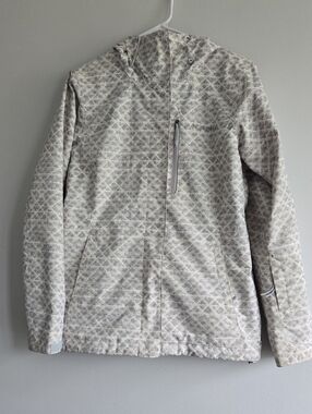 Columbia Women's Light Gray Patterned Trench Coat